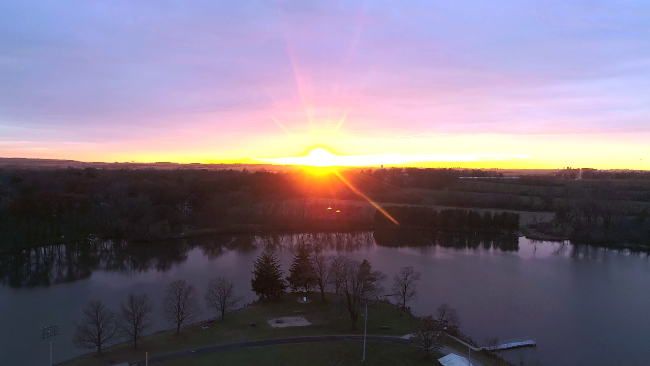 Evansville Wisconsin - Lake Leota Drone Footage