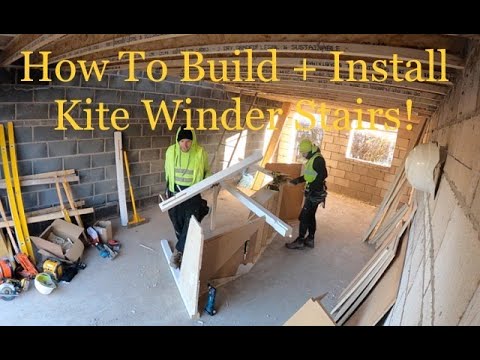 How To Build and Install DOUBLE Kite Winder Stairs!!
