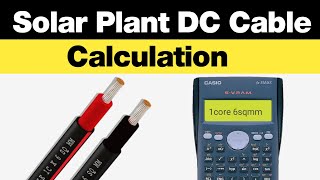 Solar DC cable calculation  Excel Formula Sheet & cable sizing Calculation