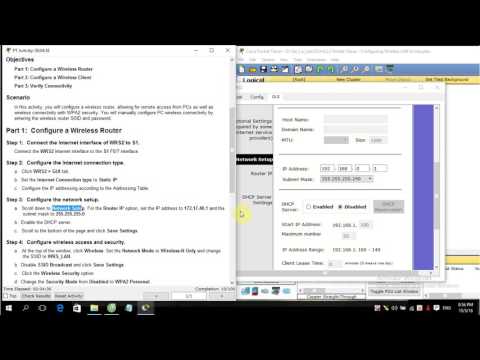 [CCNA S3] 4.4.2.2 Packet Tracer - Configuring Wireless LAN Access