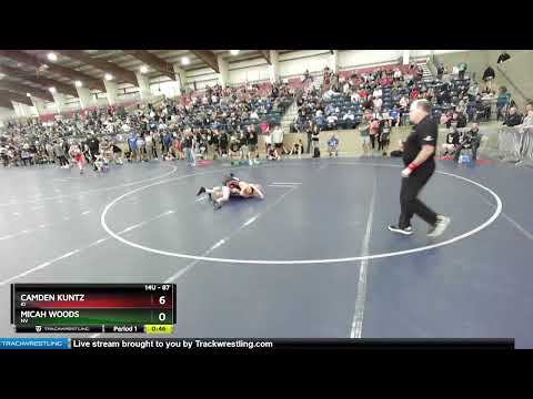 87 Lbs Champ. Round 1 - Camden Kuntz, ID Vs Micah Woods, NV 06af