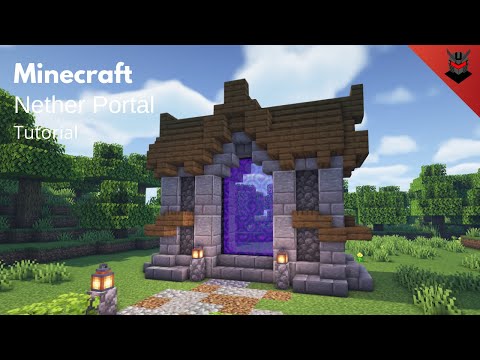 Minecraft: How to Build a Medieval Nether Portal | Nether Portal Design (Tutorial)