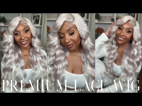 Ash Blonde Brazilian Body Wave Human Hair Wig 24inch Transparent Lace
