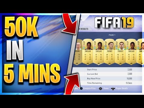 OMDS!!! MAKE *50K IN 5 MINUTES*!!! | FIFA 19 TRADING METHODS