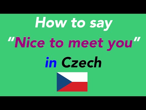 How to speak “Nice to meet you” in Czech