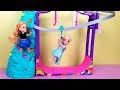 Indoor Play Place Elsa And Anna Toddlers Zip Line Foam Pit Barbie Playdate