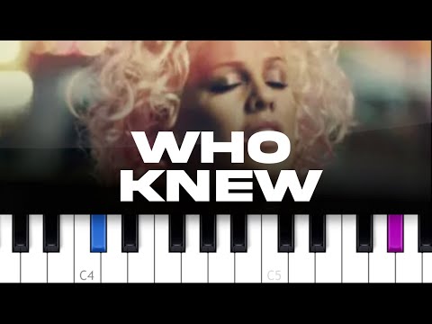 P!nk - Who Knew  (piano tutorial)