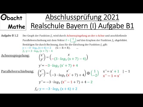 Abschlussprüfung Mathe 2021 Realschule Bayern (Gruppe 1) Aufgabe B1 vorgerechnet | ObachtMathe