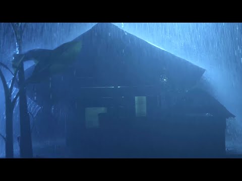 Dimentica L'insonnia e L'ansia con La Pioggia Battente e il Tuono Intenso sul Tetto di Notte