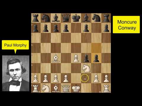 Morphy accepted Muzio gambit - Paul Morphy vs Moncure Daniel Conway 1859