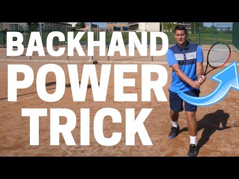 Simple Tennis Backhand Power Trick - Two Handed Backhand Tennis Lesson