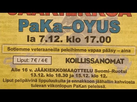 III-div jääkiekko-ottelu PaKa - OYUS 7.12.2019