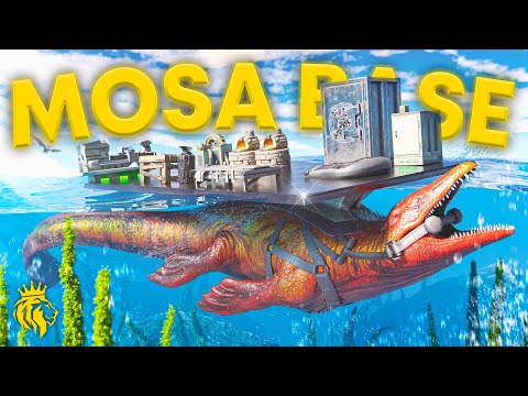 SURVIVING On A MOSASAUR BASE On ARK DAY 1