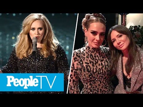 Adele Looks 'Almost Unrecognizable' In Waist-Cinching Leopard Dress At Oscars Afterparty | PeopleTV