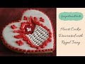 Heart Cookie With Royal Icing Big Tulip