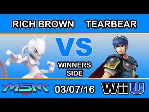 MSM 40 - Rich Brown (Mewtwo) Vs. TearBear (Marth) Winners Side - Smash Wii U