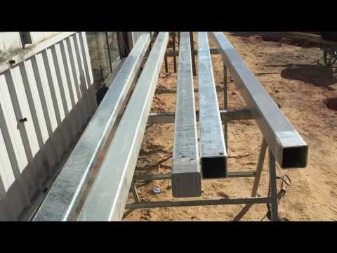How to set steel posts in concrete. part 1 in brisbane