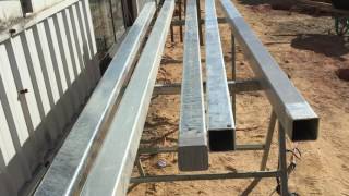 How to set steel posts in concrete. part 1 in brisbane