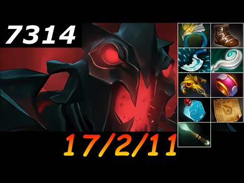 Dota 2 Shadow Fiend 7314 MMR 17/2/11 (Kills/Deaths/Assists) Ranked Full Gameplay