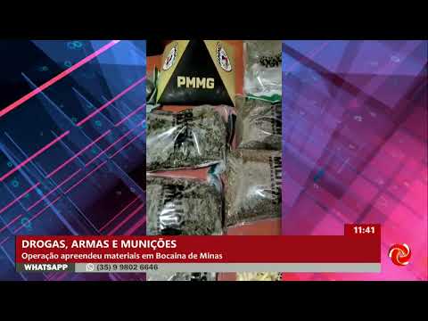 Polícia apreende armas, drogas e munições em Bocaina de Minas