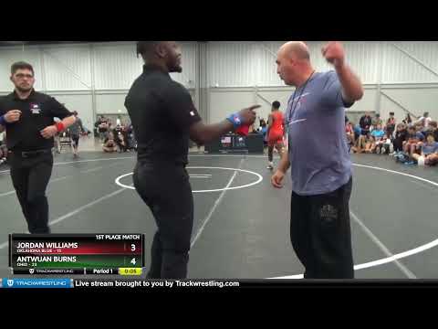160 Lbs Placement Matches (16 Team) - Jordan Williams, Oklahoma Blue Vs Antwuan Burns, Ohio E102