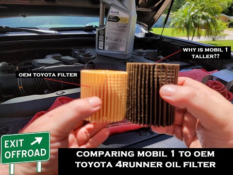 Comparing Mobil 1 to OEM Toyota 4Runner oil filters and installing them - 5th Gen Toyota 4Runner