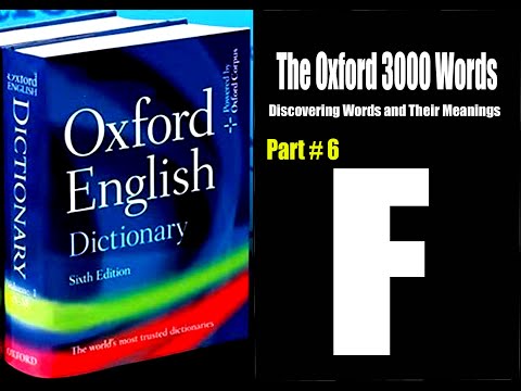 The Oxford 3000 Words |Part# 6|word "F"| English Words List | Learn English Words|