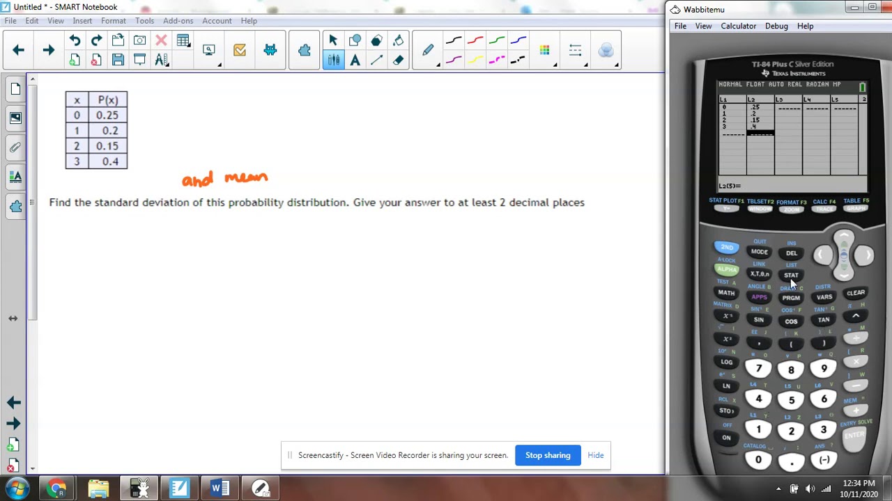 MAT130/131: Chapter 4 - Mean and S.D. of a PDF