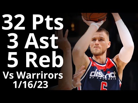 Kristaps Porzingis 32 Pts 5 Reb 3 Ast vs Warriors
