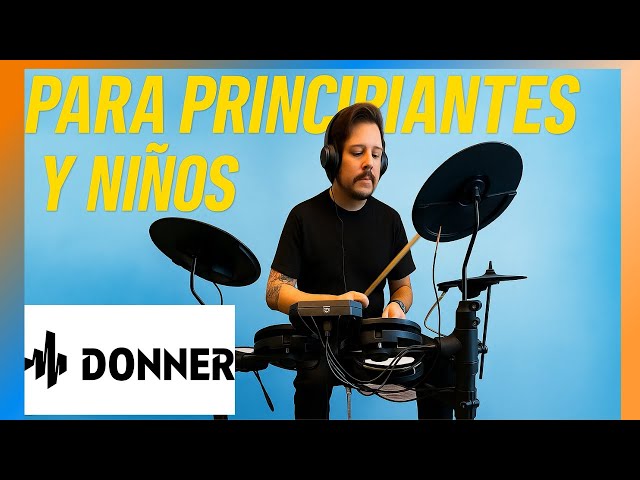Vídeo relacionado con Donner DED-80 Batería Electrónica Musical de 7 Piezas con Parches de Malla,180 sonidos,Drum Throne, Headphone, Sticks,Kids Christmas Birthday Gift, 40 Melodics Lessons