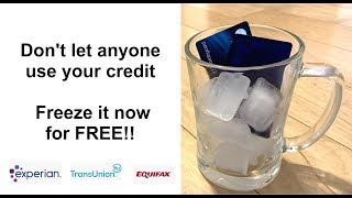 Freeze Your Credit for Free! Do it now