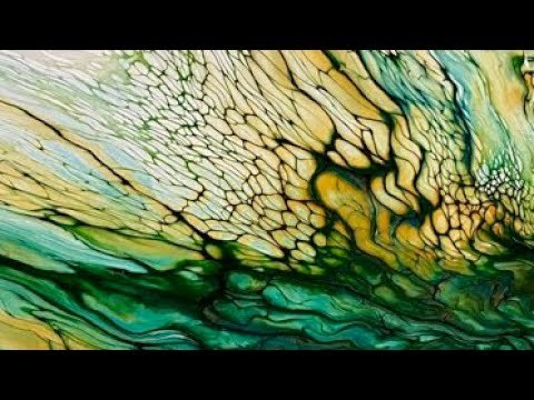 354.  Phthalo Magic! Deconstructed Bloom Turned Landscape! / art therapy / blooms technique