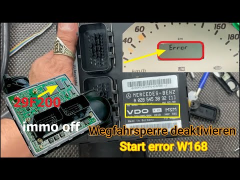 MERCEDES W168 ECU VDO MSM Wegfahrsperre deaktivieren P1570  "Start Error" immo off Emulator حل مشكلة