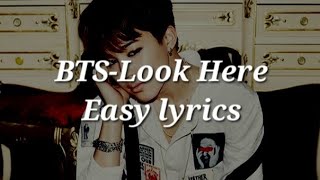 Download lagu BTS-Look Here (여기 봐) Easy lyrics mp3