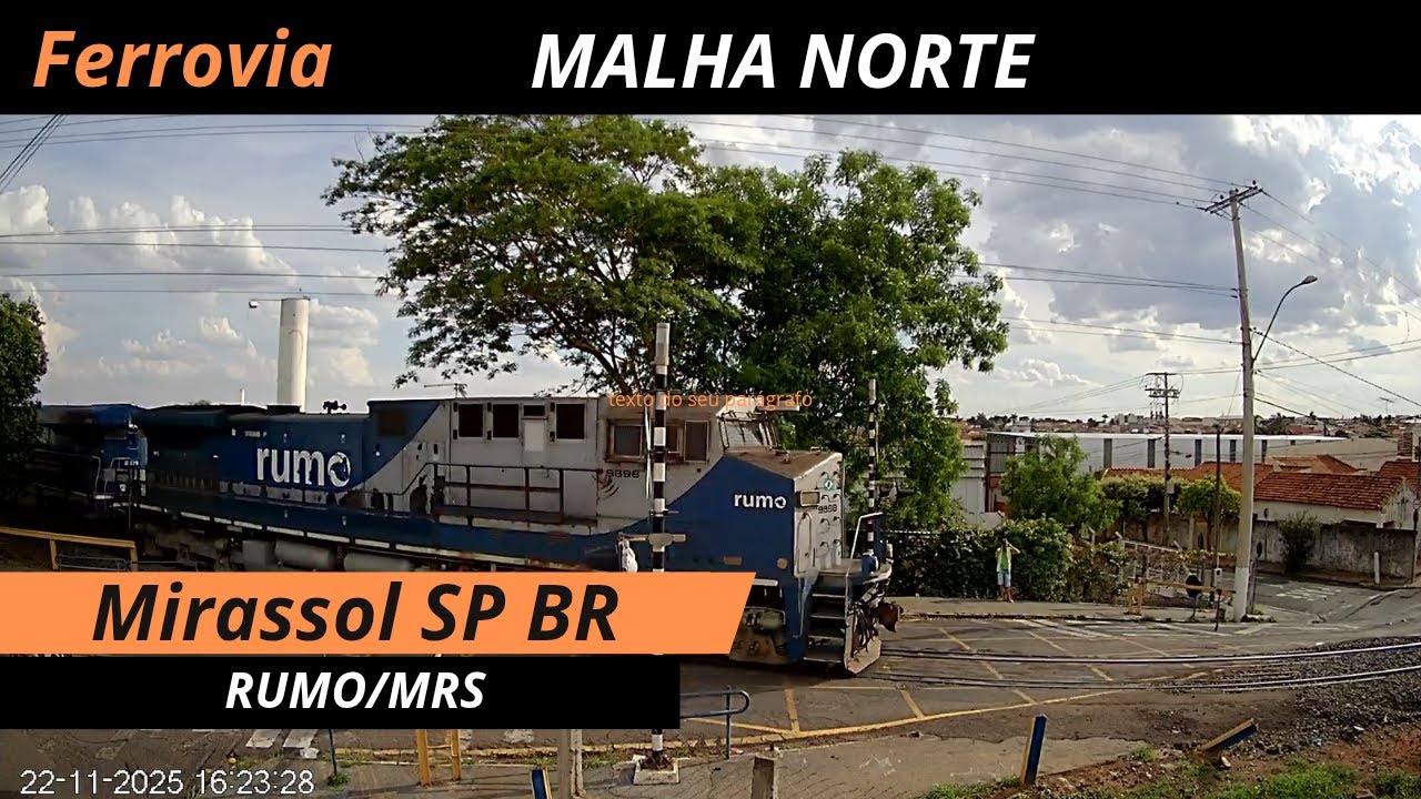 Live webcam view of Mirassol Railway Level Crossing