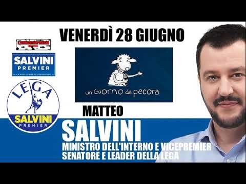 Minister Matteo Salvini on "A Day as a Sheep" on Radio 1 (June 28, 2019)