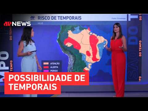 Previsão do Tempo: Sudeste tem alerta de risco para chuva forte nesta quarta (11)