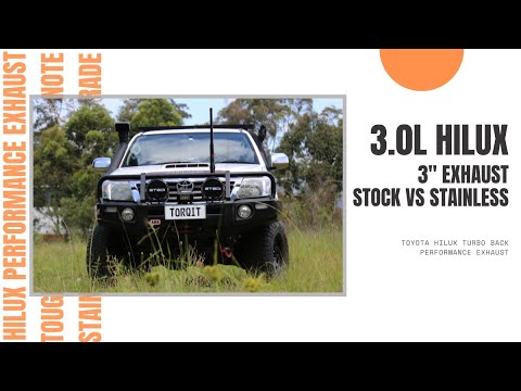 Toyota Hilux 3” Performance Exhaust: STAINLESS VS STOCK!