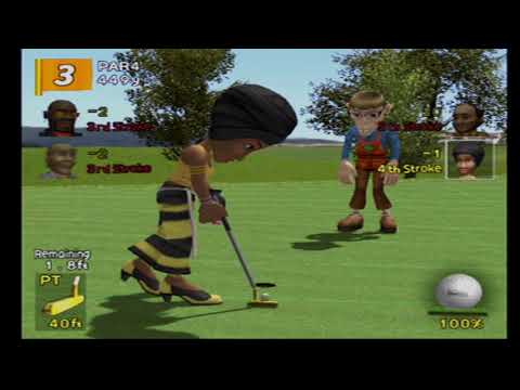 Hot Shots Golf 3 - Course 4: Bagpipe Classic - Heat 4 - T-Bone v Pete v John v Kamala