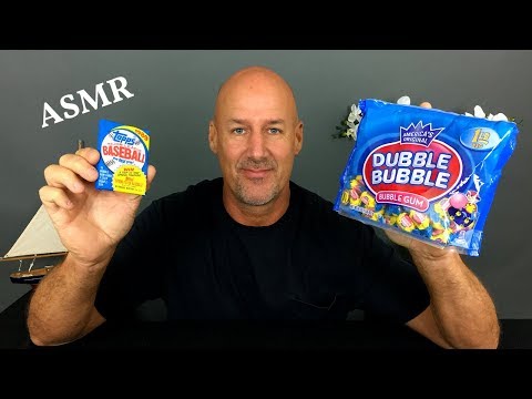 ASMR~Baseball Cards and Bubble Gum~Soft Spoken - YouTube