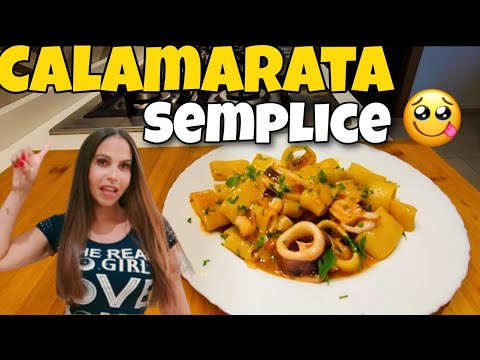 CALAMARATA ricetta facile - pasta con sugo di calamari fatto in casa