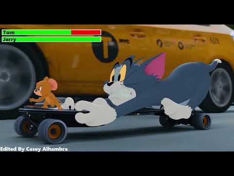 Tom and Jerry (2021) Skateboard Scene with healthbars