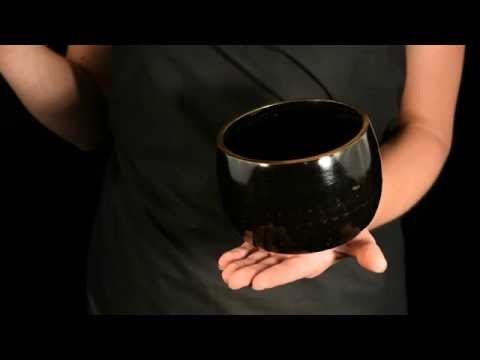 5" Black Ching Bowl (Temple Bowl Gong) - Gently Hit - Unlimited Singing Bowls