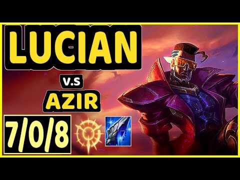 ABBEDAGGE (LUCIAN) vs AZIR - 7/0/8 KDA MID CHALLENGER GAMEPLAY - EUW