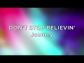 Don't Stop Believin' - Karaoke - 2 pitch lower