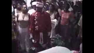 Cuban soothsayer (Santero) partaking in dance for Chango