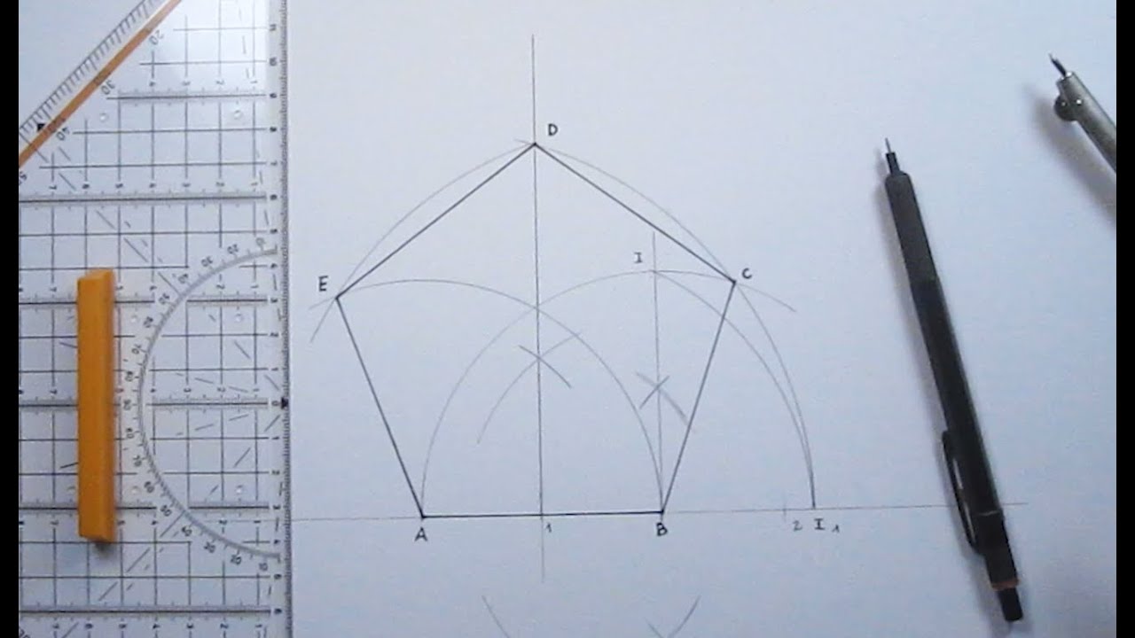 Construção de Pentágono dado o lado