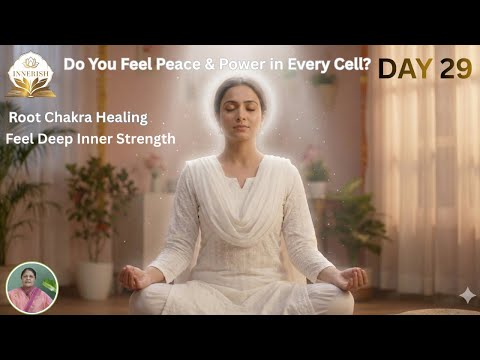 DAY 29 Do you feel your cells are  talking to you? Root chakra healing. Feel deep inner strength.