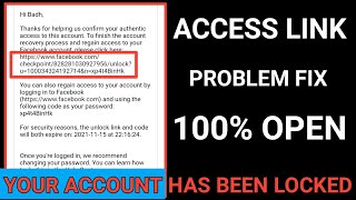 How to Unlock facebook locked account | Access Link Is Not Working Problem Fix | Get Started Problem