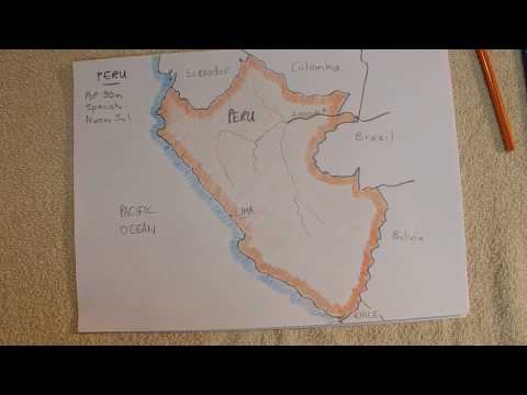 ASMR - Map of Peru - Australian Accent - Describing in a Quiet Whisper (No Chewing Gum)